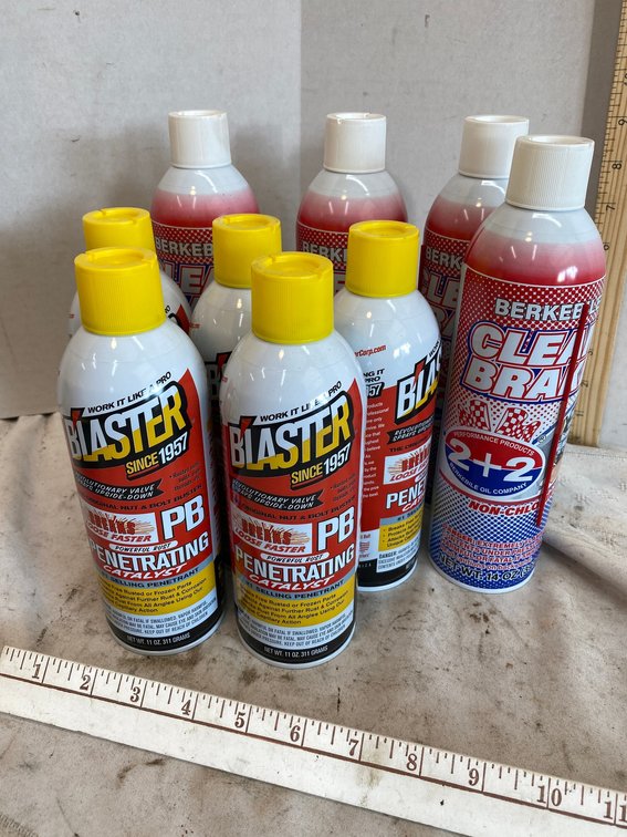 5-Cans of PB Blaster, 4-Cans of Brake Cleaner