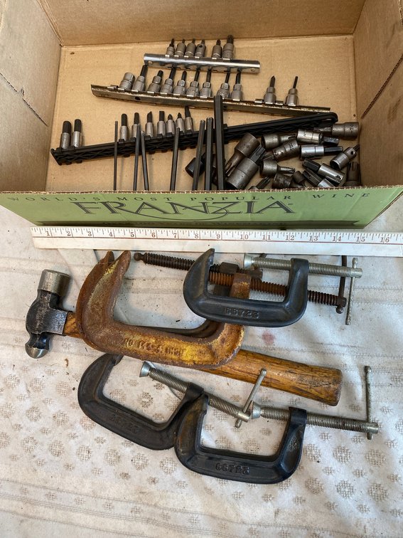 C-Clamps, Ball Peen Hammer, Driver Sockets
