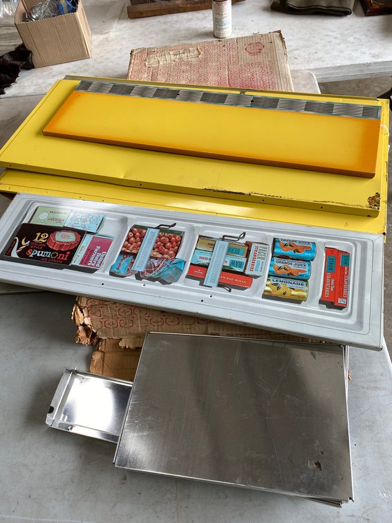 Child's Vintage Metal Refrigerator