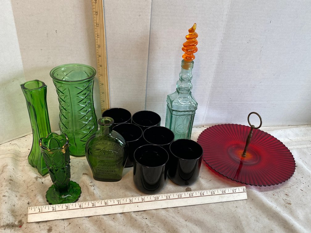 Green and Red glass