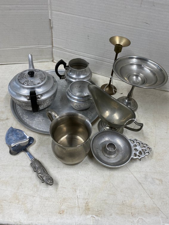 Aluminum Ware and Pewter Items
