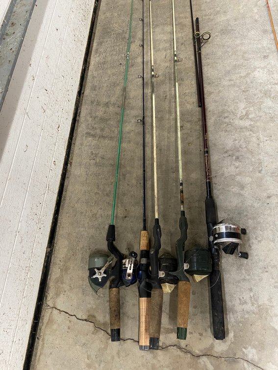 5- Fishing Poles with Reels