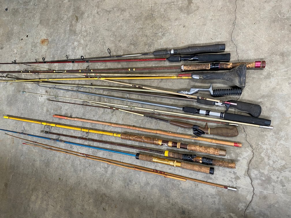 Assortment of Fishing Poles NO reels