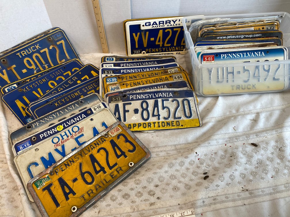 Assorted Pennsylvania and Ohio License Plates