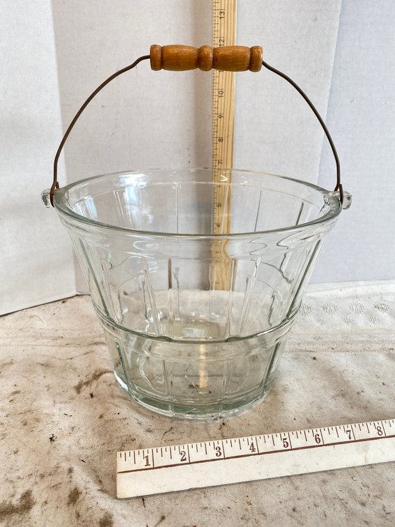 Anchor Hocking Glass Bucket with Handle