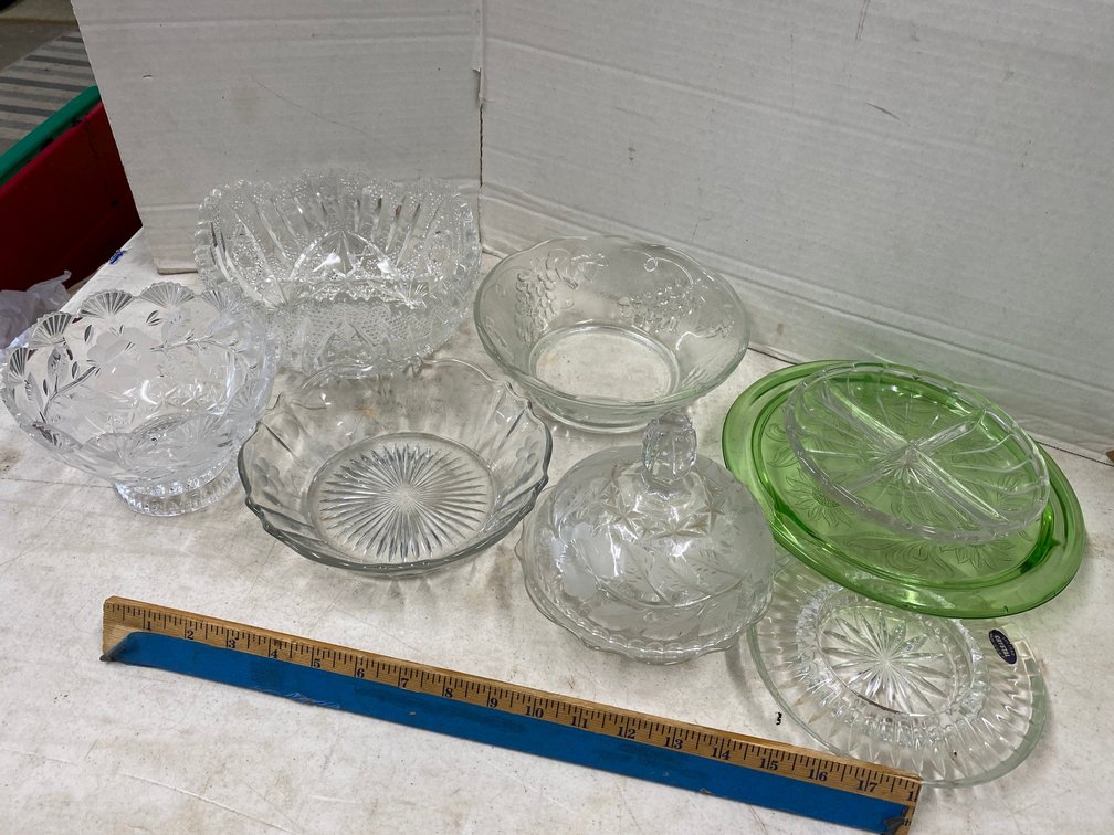 Glass bowls, Divided Dishes