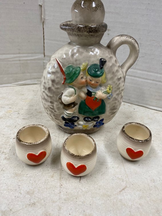 Goebel Decanter with 3 Cups