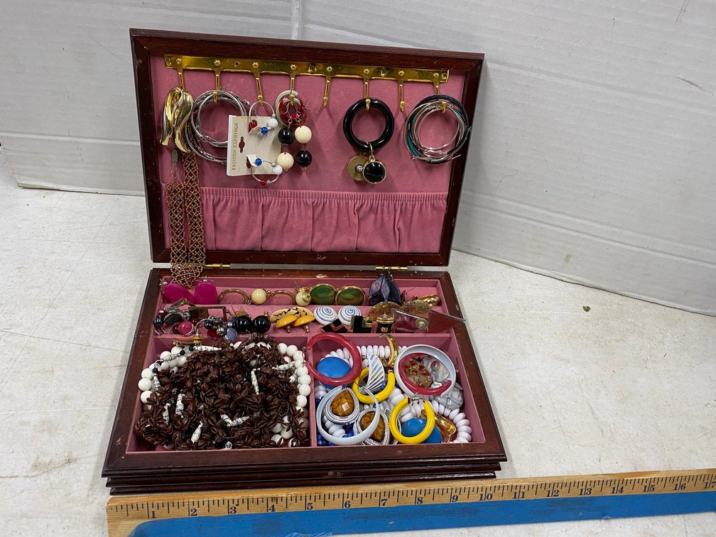 Jewelry Box with Costume Jewelry