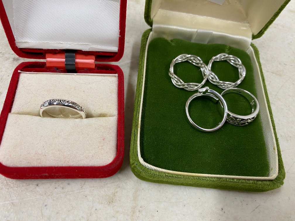 5-Rings Marked Sterling or 925
