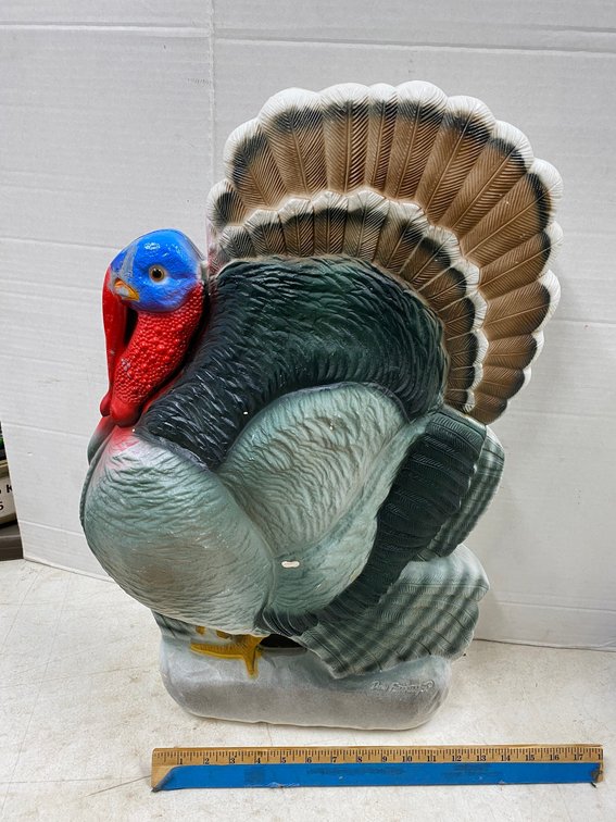Blow Mold Turkey Made by Union Products Feather Stone