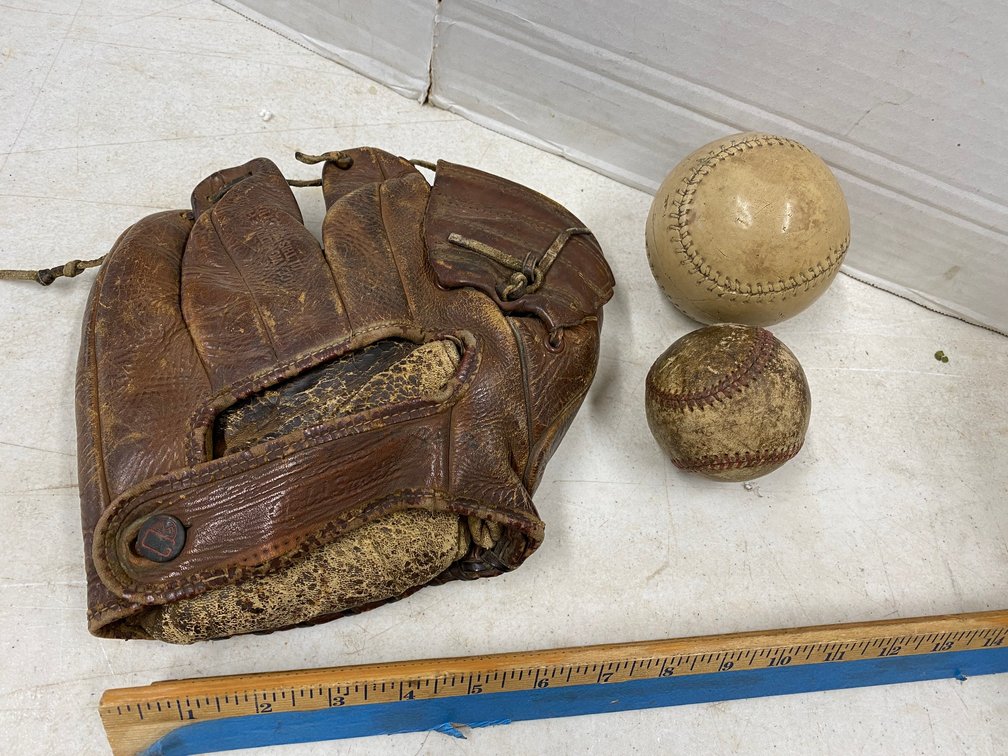 Vintage Ball glove, Baseball and Softball