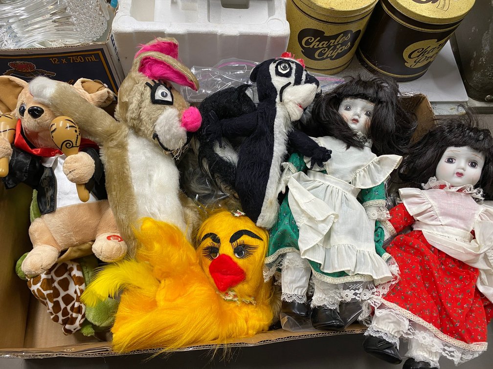 2-Dolls, Assortment of Hand Made Puppets