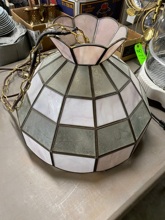 Stained Glass-Style Hanging Light Fixture
