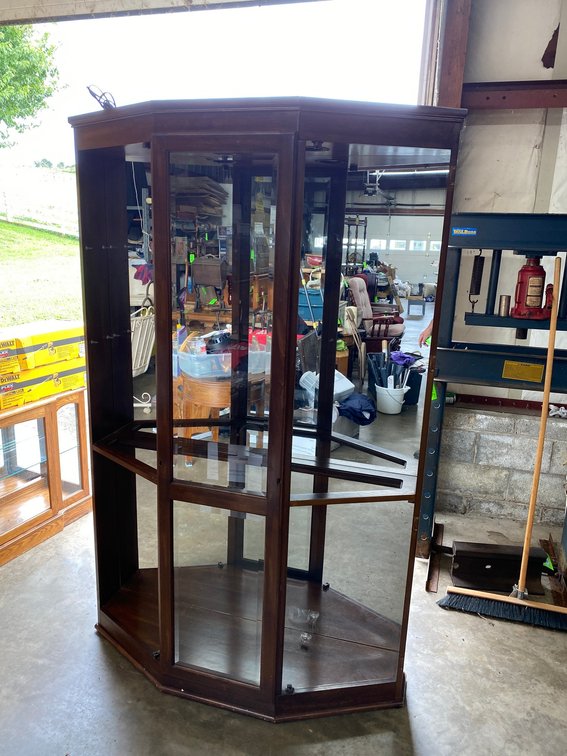 curio cabinet had damage