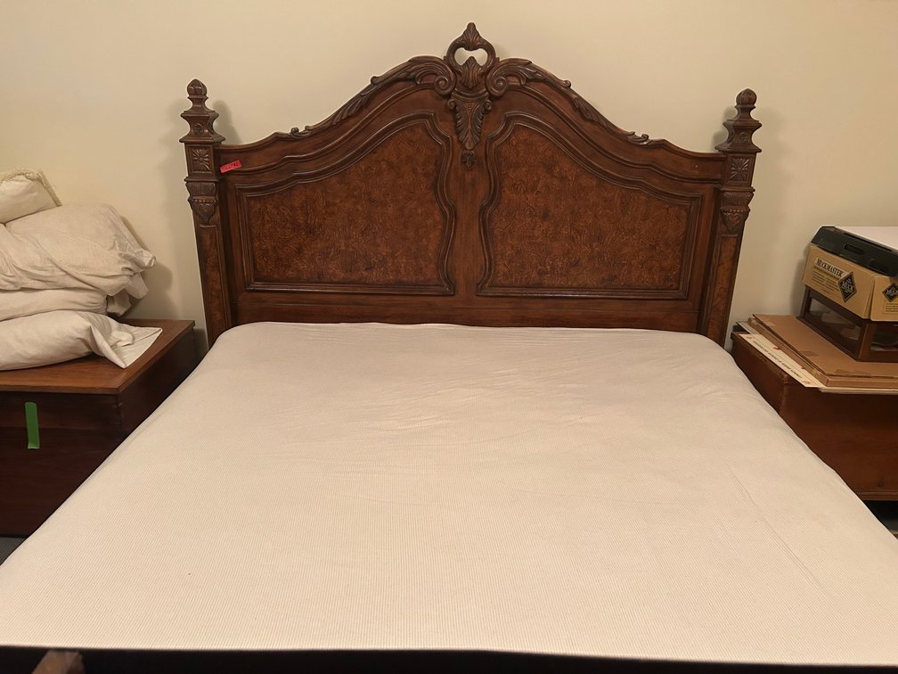 72" x 81" King size ornate headboard and footboard