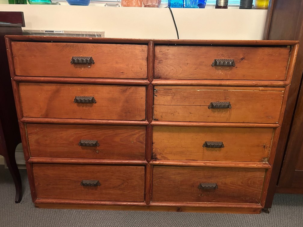 Vintage 8 drawer dresser-49" x 18" x 35"
