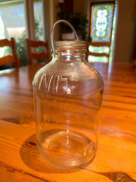 Linit glass jar