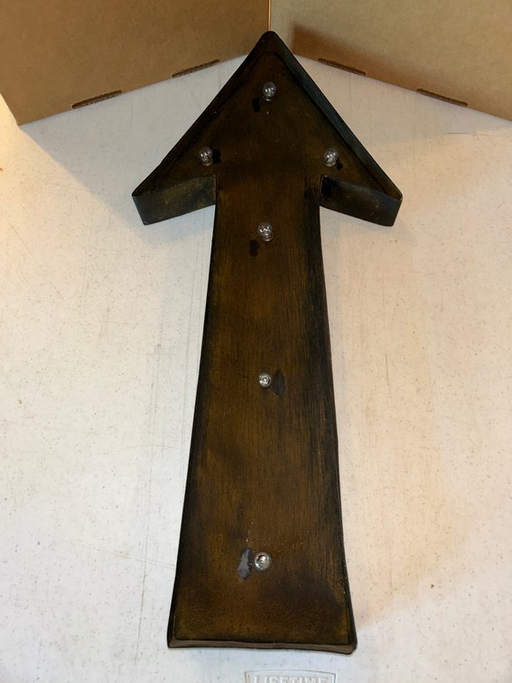 Rustic vintage style marquis arrow light