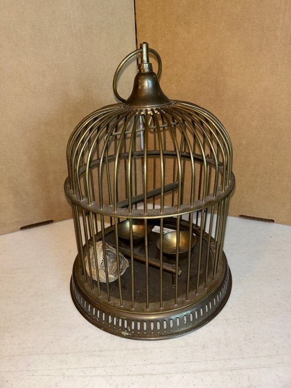 Brass birdcage