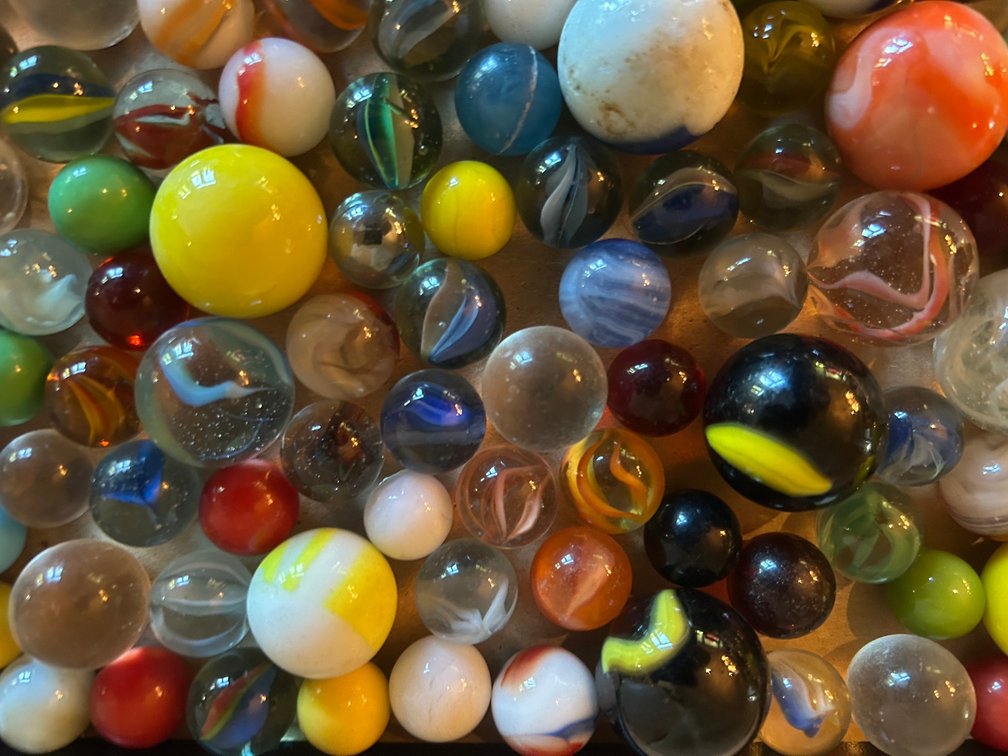 Collection of marbles-various sizes and styles