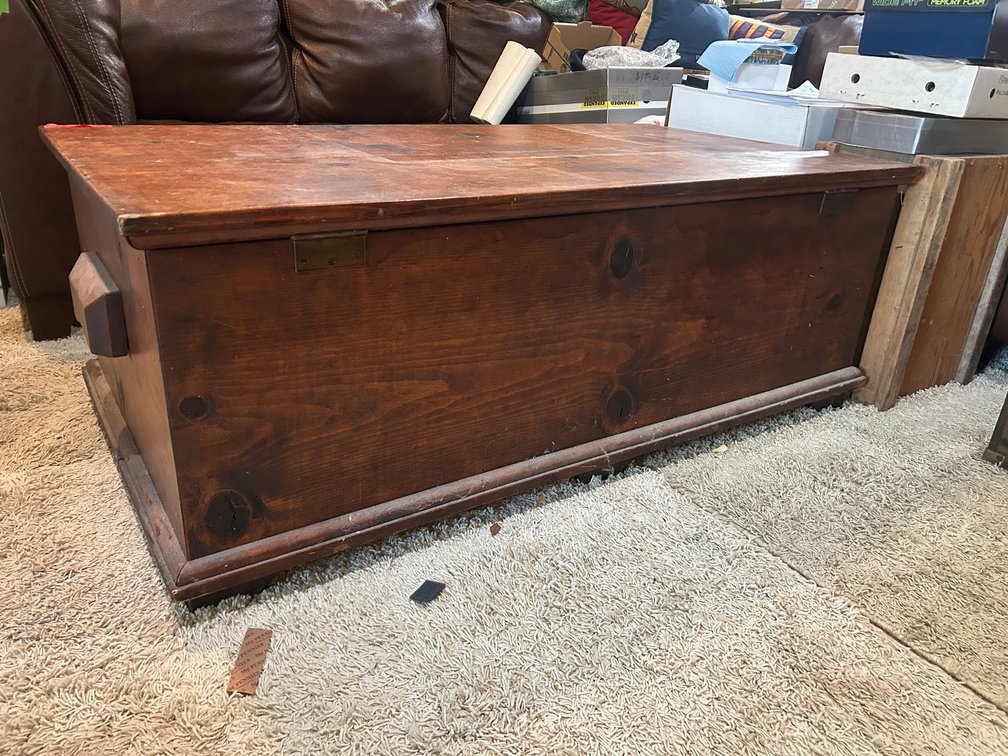 Early blanket chest-57" x 31" x 21"