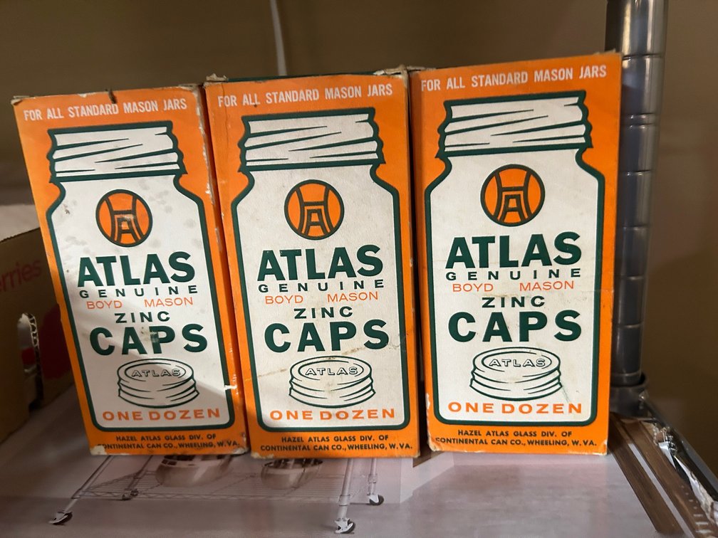 1 dozen per box zinc Atlas caps-3 boxes