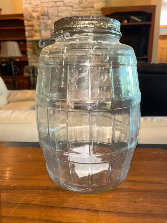 Vintage Owens-Illinois barrel jar