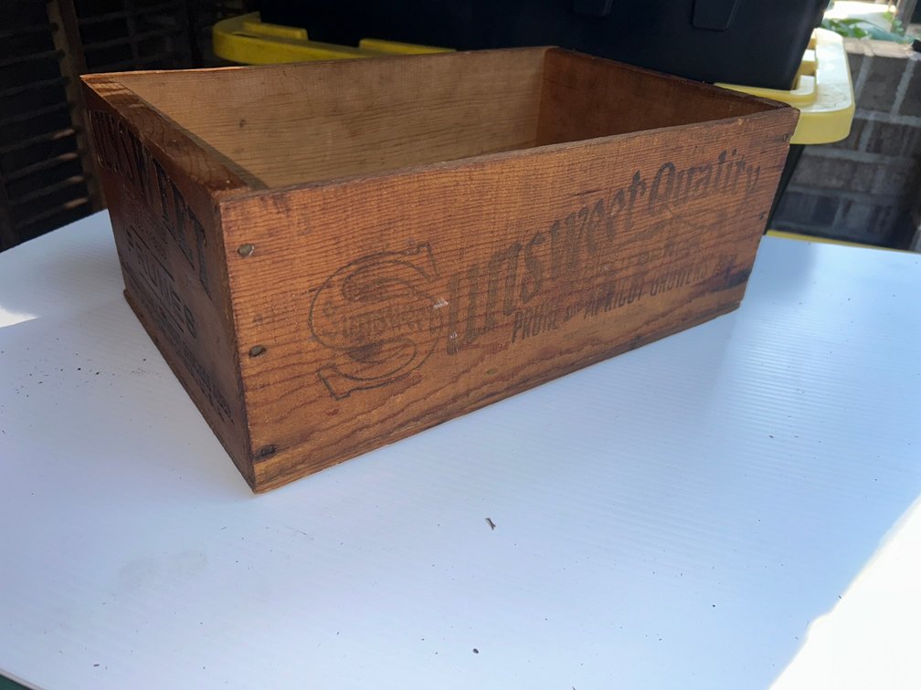 Sunsweet Prunes advertising crate