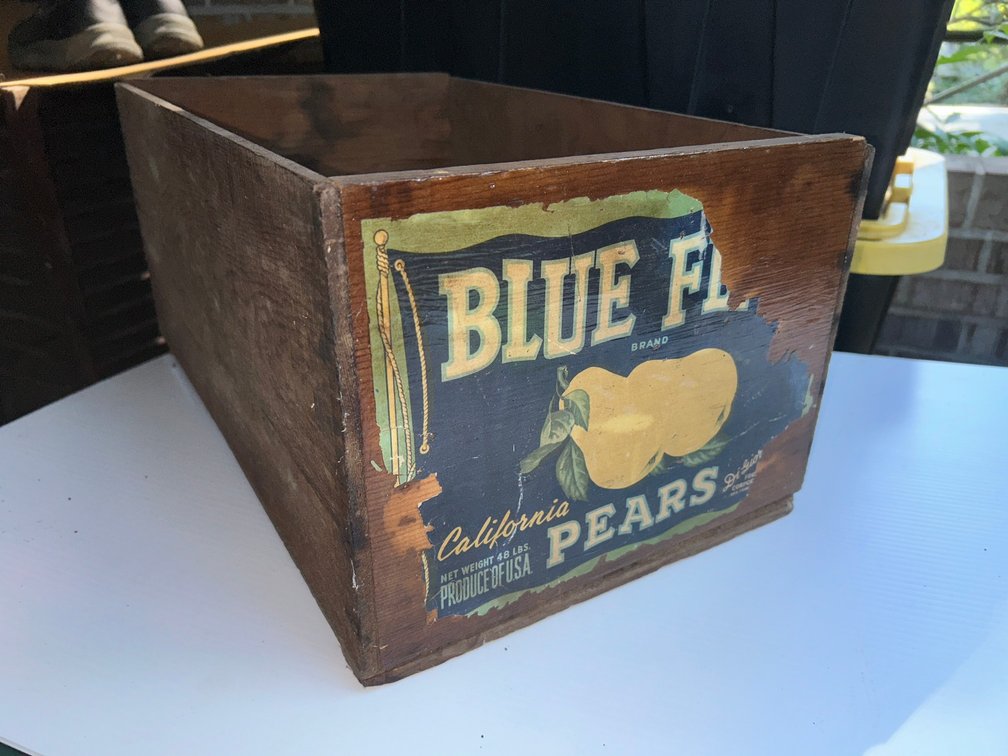 Advertising fruit crate