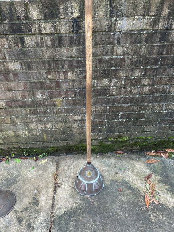 Copper hand wash clothes plunger