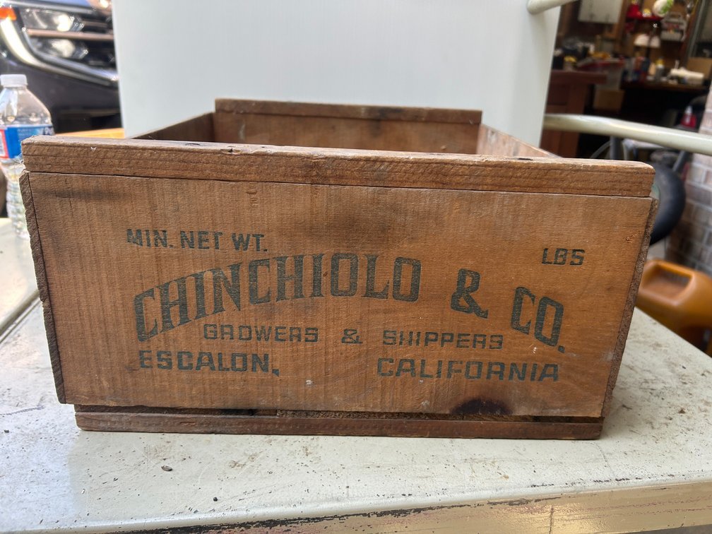 Chinchiolo & Company wooden advertising crate