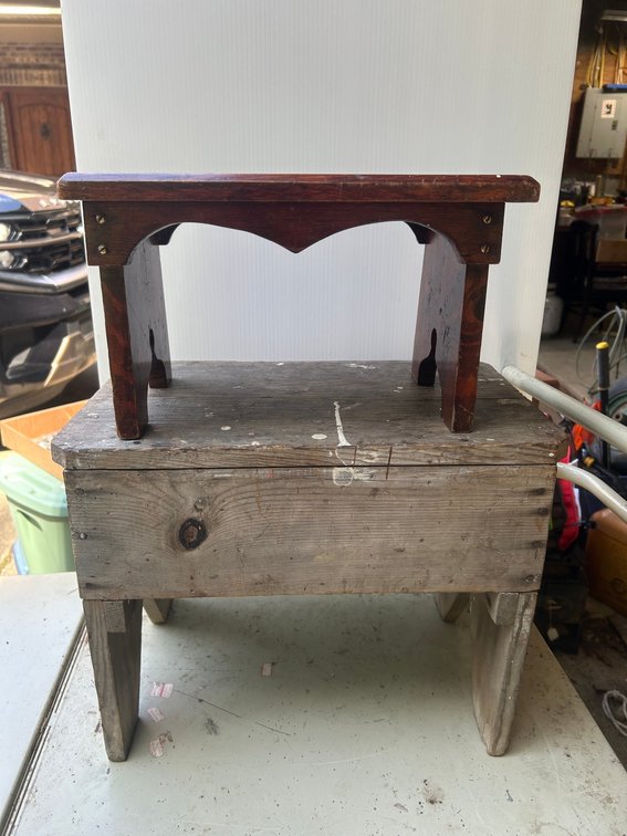 2 Wooden foot stools