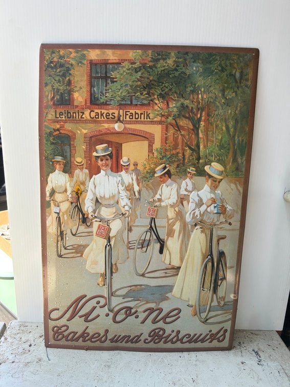 Metal German advertising sign-advertising cakes and biscuits