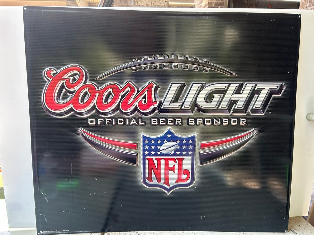 New Coors Lite metal advertising sign