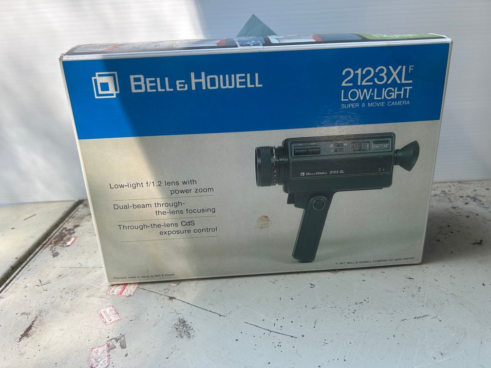 Bell and Howell low light super 8 movie camera in box
