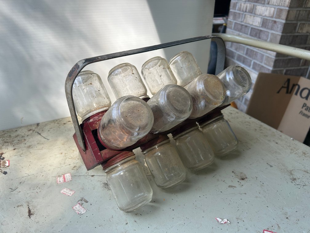 Vintage rotating hardware and small parts organizer