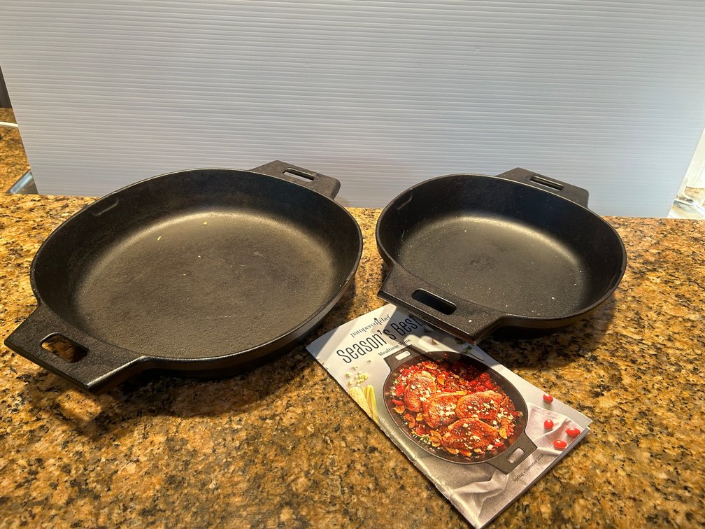 2 Pampered Chef cast iron cookware