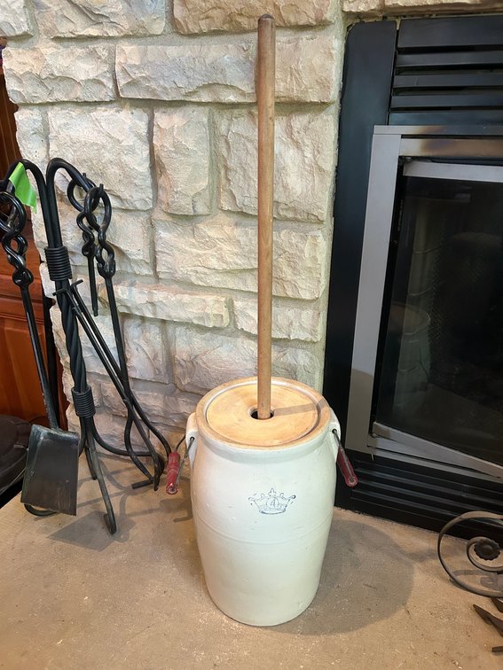 4 Gallon stone butter churn