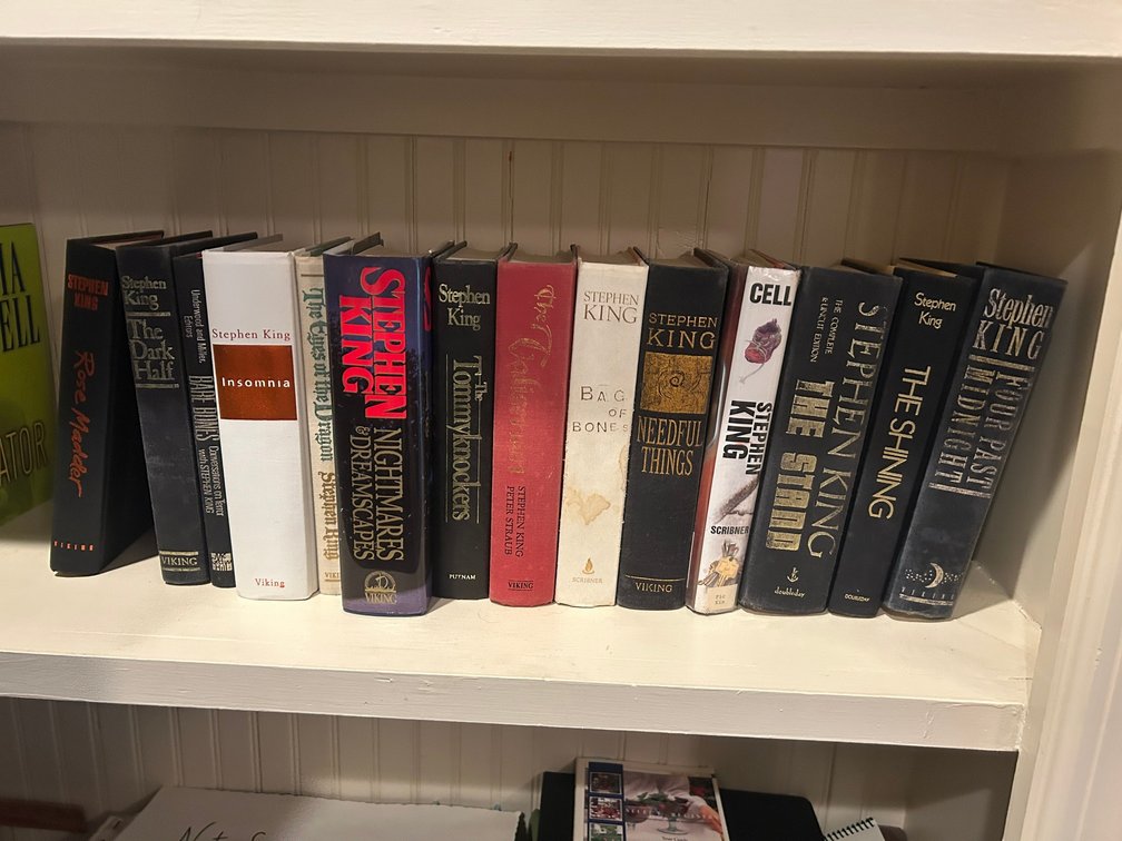 Stephen King's It, The Shining, Four Past Midnight, The Stand, Cell, Needful Things, Bag of Bones, etc.