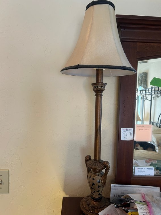Pair of cast base lamps