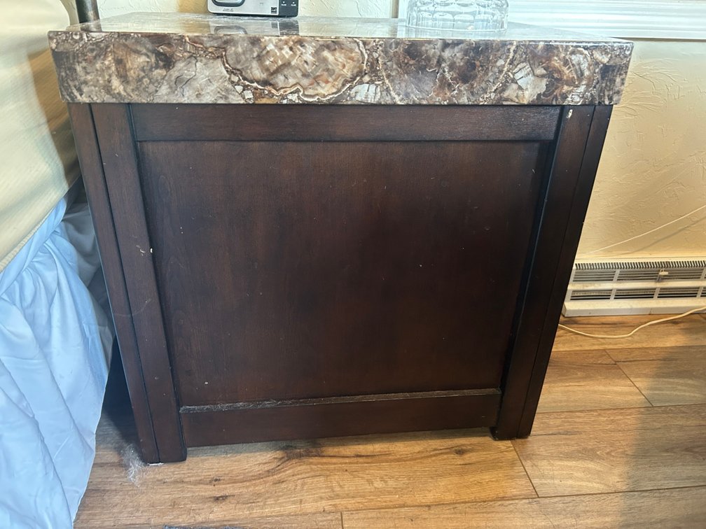 Marble top night stand