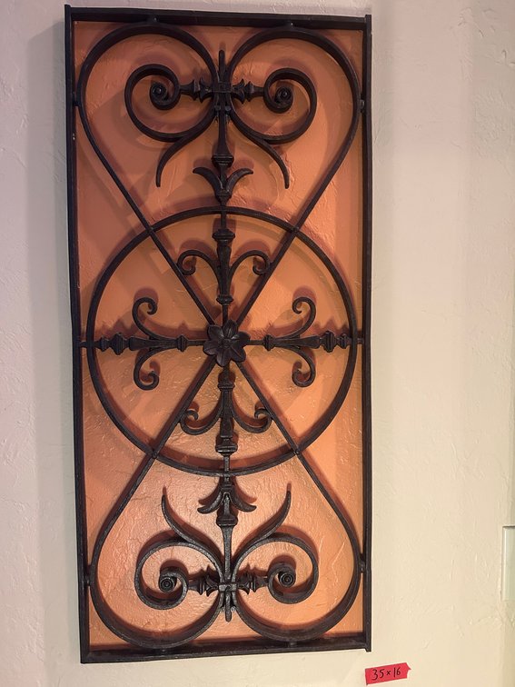 Wrought iron intricate wall decoration
