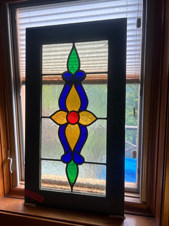27" x 15" Lead glass, Stained glass window