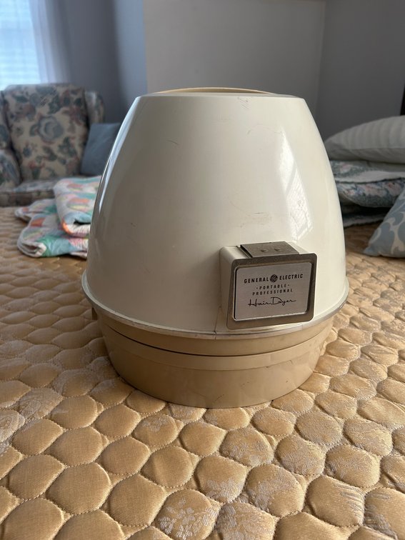General Electric hair dryer in case