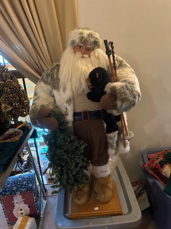 36" Santa with fur robe