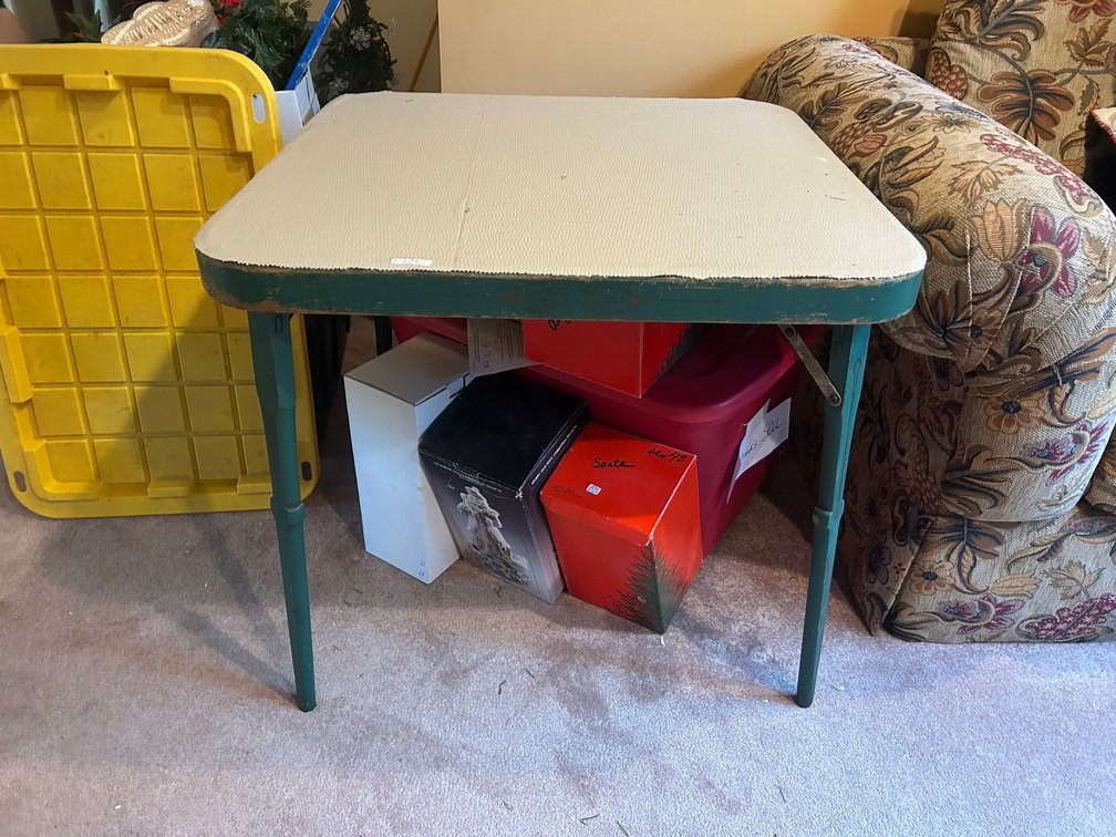 Vintage folding card table