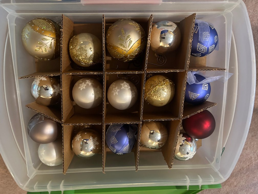 Glass Christmas tree bulbs