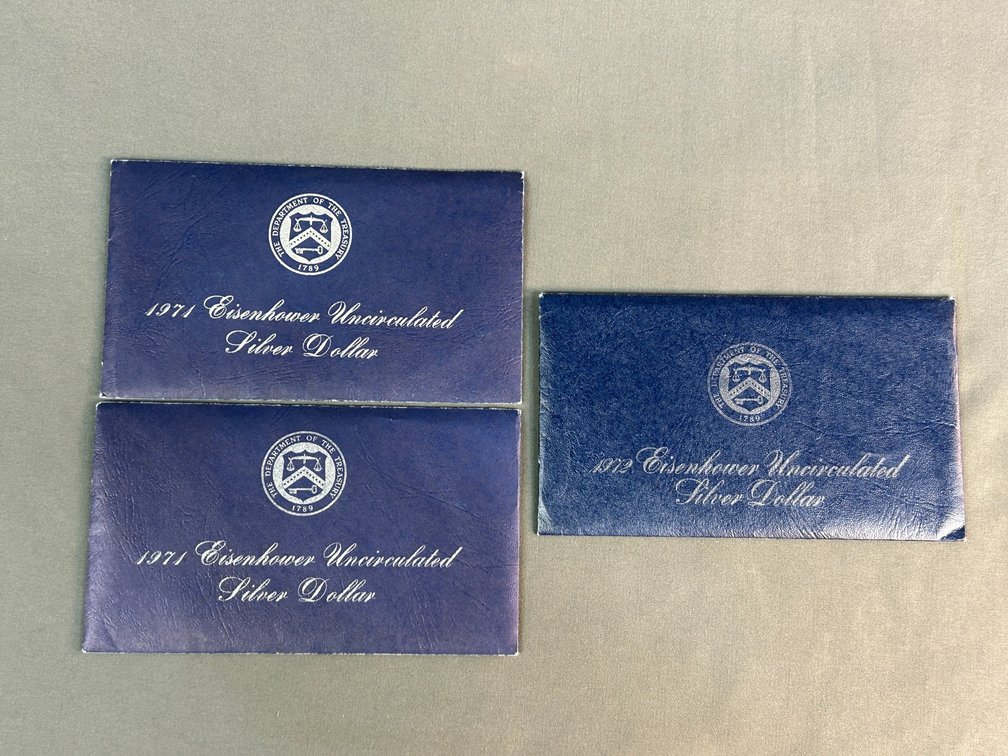 (3) Eisenhower Silver Dollars
