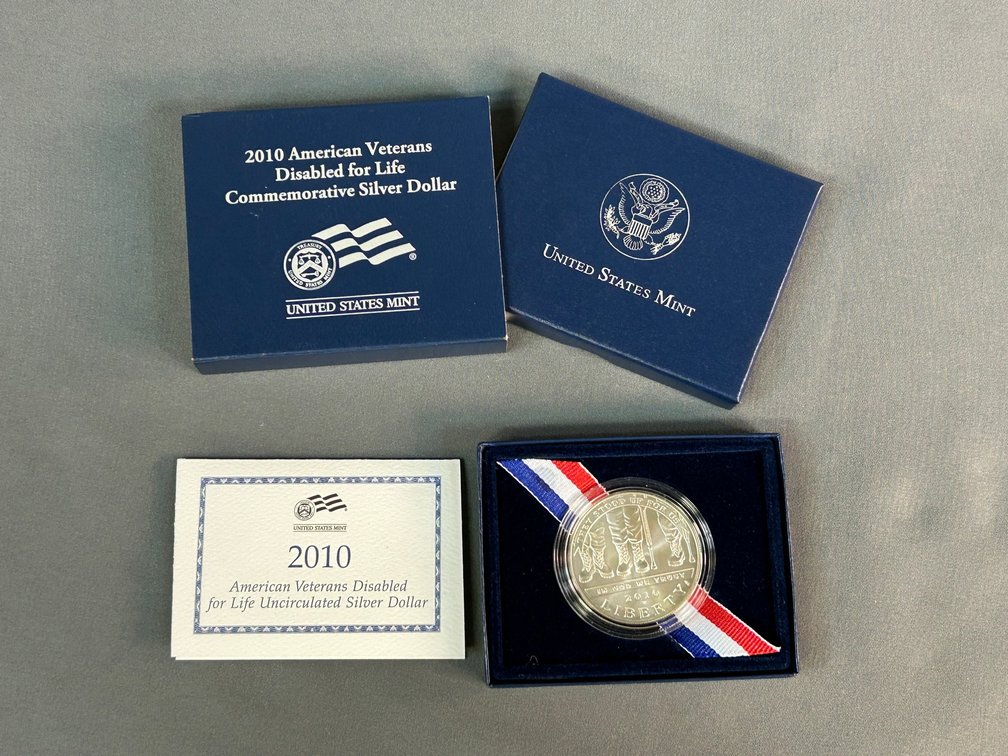 2010 American Veterans Disabled For Life Commemorative Silver Dollar