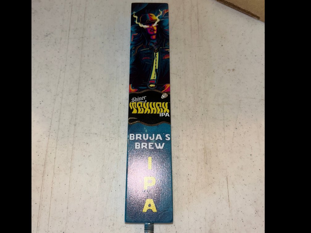 Shiner Texhex IPA tap handle